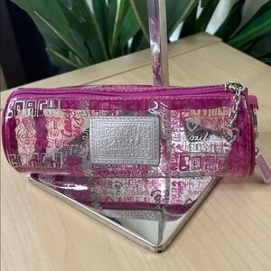 Coach Poppy Y2K Rare Clear Pouch with Charms
